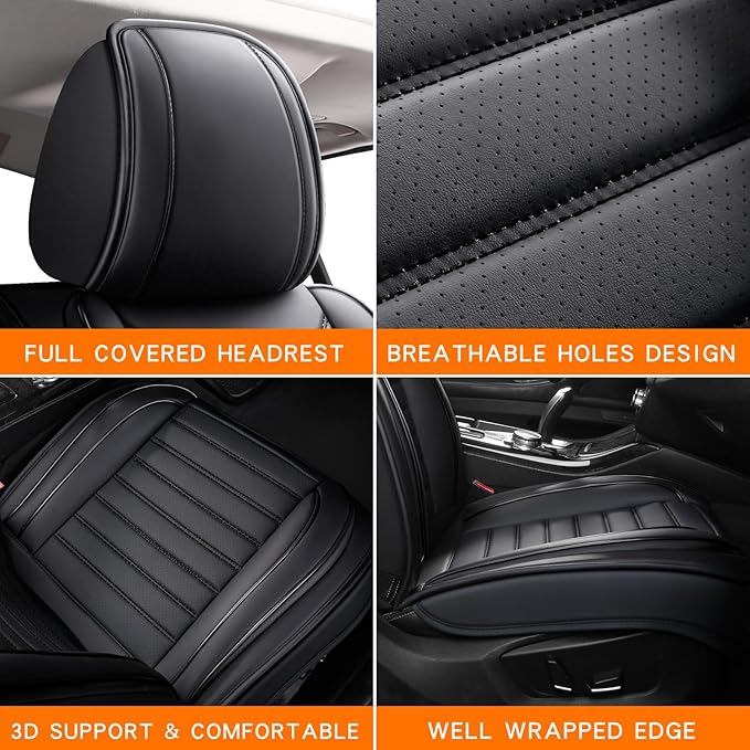 Car Seat Covers,Car Seat Protector Waterproof,Seat Covers Front, Car Seat Protectors,Automotive Seat Covers Fit for Most Cars Black