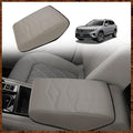 Muslogy for 2024 2025 Atlas Center Console Pad Armrest Cover Protector Vegan Leather Extra Soft Interior Accessories Armrest Box Lid Pad Compatible with Volkswagen Atlas Accessories(V1_Light Gray)