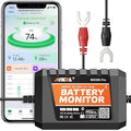 (Upgraded BM300) ANCEL BM300 Pro 6V 12V 24V Battery Monitor - Bluetooth 5.3 Battery Monitor with Charging, Cranking System Test & Alarm - IP67 Waterproof Voltmeter for Trucks, Cars, Motorcycles, Boats