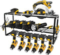 Wall Mount Power Tool Organizer, 3 Layer 7 Drill Hangers Storage Rack, Tool Organizers and Storage for Garage, Workshop, Pegboard, Shed - 26 inch