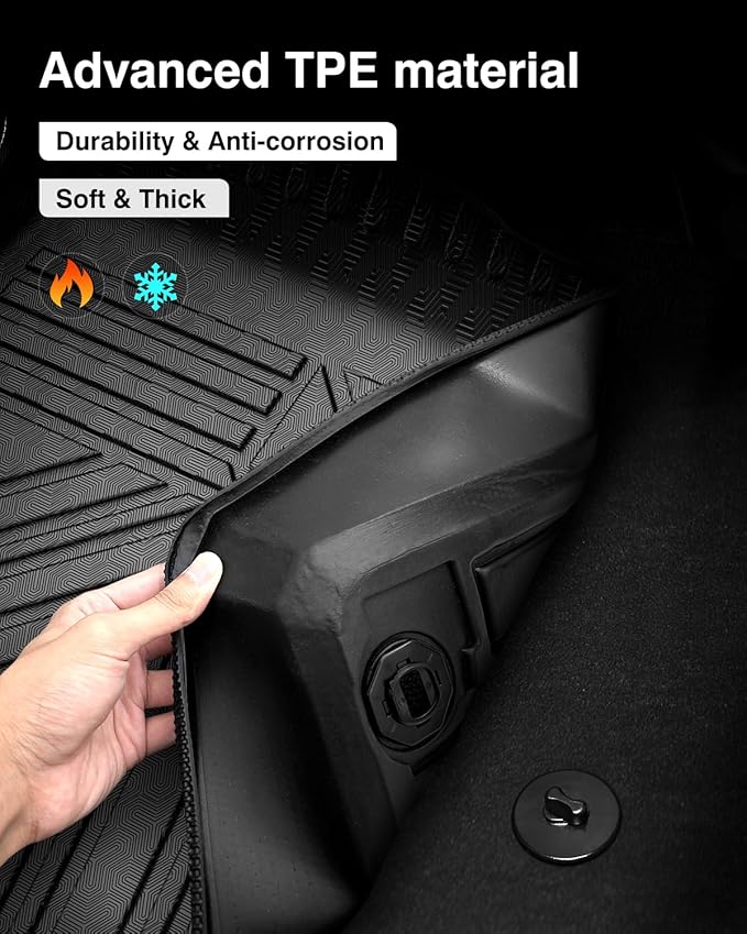 Powerty Floor Mats & Cargo Liner for 2019-2024 Subaru Forester Accessories Cargo Mats TPE All Weather Floor Liners Heavy-Duty Trunk Liners Trunk Mat 3PCS