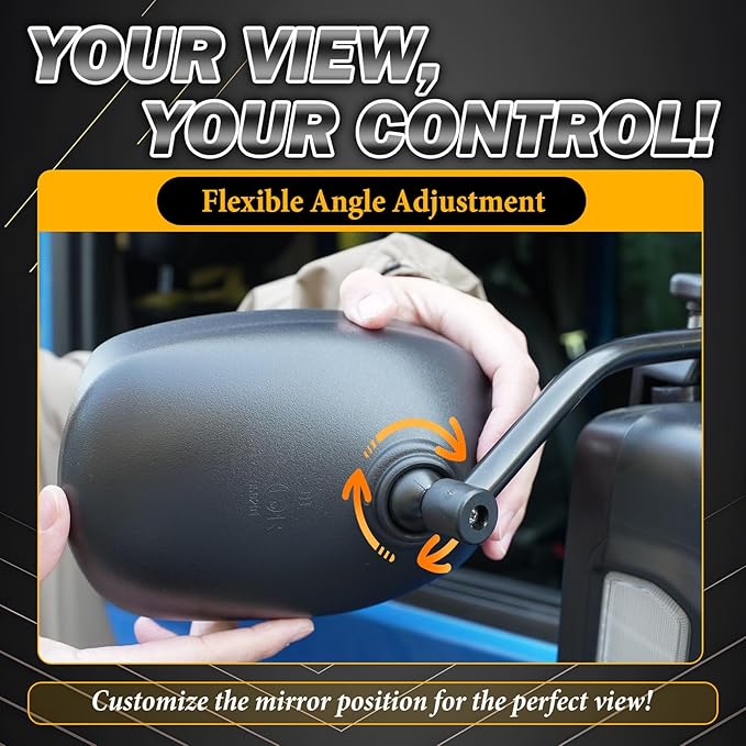 Universal Clip on Towing Mirrors Extensions for Towing, Side Mirror Extenders for Towing with RainProof, Convex Rearview Mirror, Tow Mirrors for Car Truck Trailer RV SUV, 2 Pack