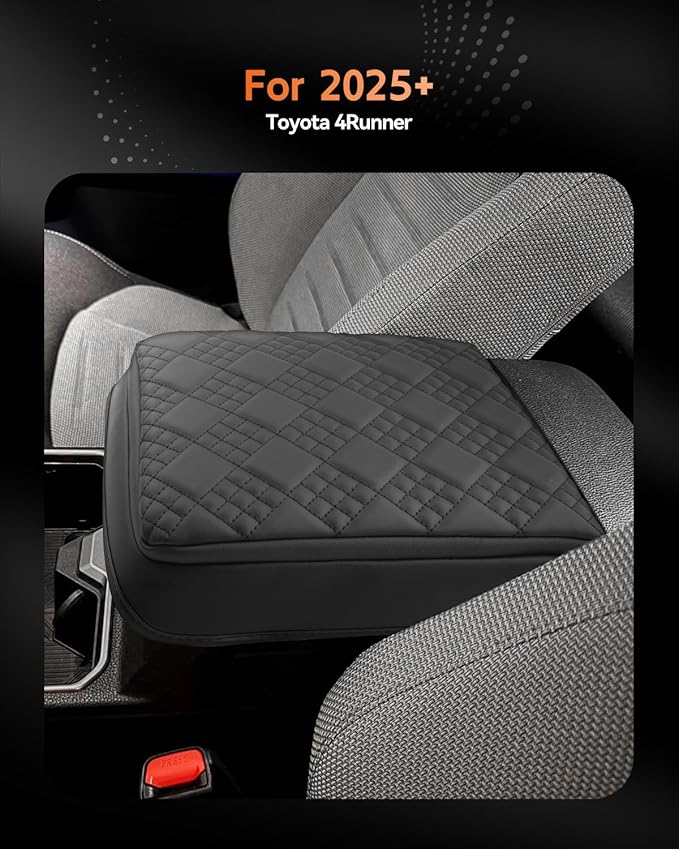 CDEFG for 2025 Toyota 4Runner Center Console Cover Armrest Box Cover for 4Runner (SR5, TRD Sport, Off-Road, Premium, Limited, Platinum, Trailhunter) 2025+ Accessories Console Arm Rest Protector