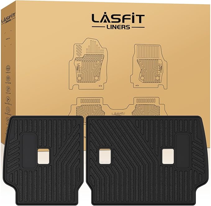 LASFIT Premium Extra Thick Rear Seat Back Covers for Toyota 4Runner 2025 Seat Back Cover | TPE Custom Fit Waterproof 4 Runner 2025 5/7 Seater Second Row Back Seat Backrest Protector Mat Liner