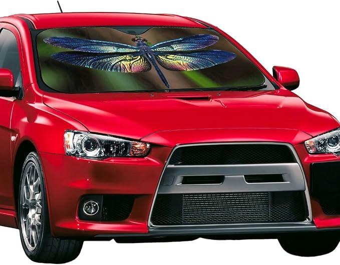 Dragonfly Car Windshield Sunshade Front Window Sun Visor Protector Foldable Shield Cover for Truck SUV