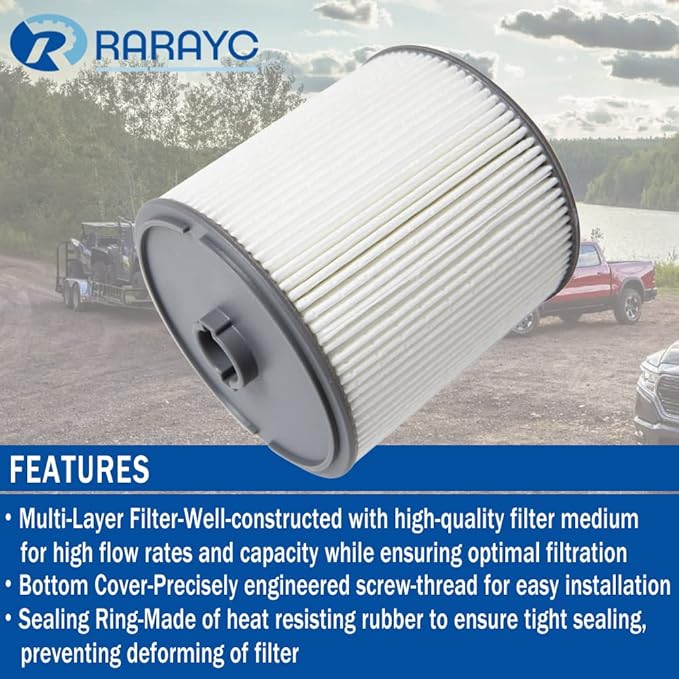 (Upgrade) 6.7L Cummins Fuel Filter Water Separator set for 2019 2020 2021 2022 2023 2024 Ram Turbo Diesel Engines 68157291AA and 68436631AA