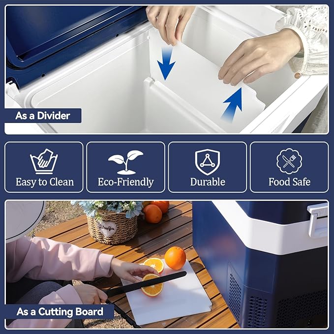 Car Fridge Portable 12V Refrigerator 40 Quart 12 Volt Freezer Compressor Cooler 12V/24V DC 110～240 V AC for Truck Van RV Camper SUV and Home Use (HC-38P5)