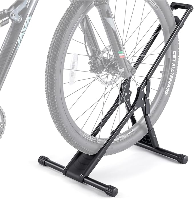 Bike Floor Stand Rack- Indoor Bike Stand for Garage/Home - Bike Storage Bicycle Parking Rack Fit 20”-29” Mountain Road Bikes (1 Bike Rack)