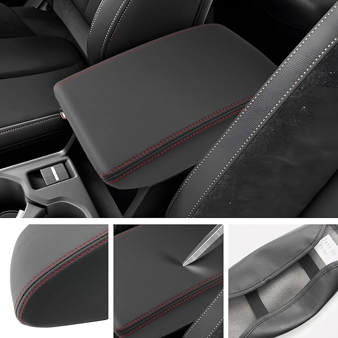 SXCY for 2025 Forester Armrest Cover for Forester 2025 Accessories 2025 Forester Center Console Cover 2025 Forester Middle Console Cover (Red Line)
