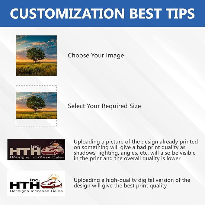 Custom Car Magnet Signs For Businesses - Personalized Car Magnets for Advertising and Vehicle Promotion - Advertising Magnets For Cars Door - Professionally Printed - Choose Your Text & Logo