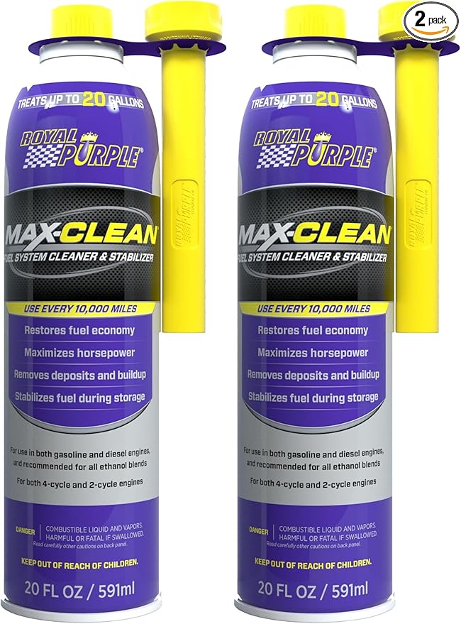 Royal Purple Max-Clean Fuel System Cleaner and Stabilizer 11722 20 Ounce (Pack of 2)