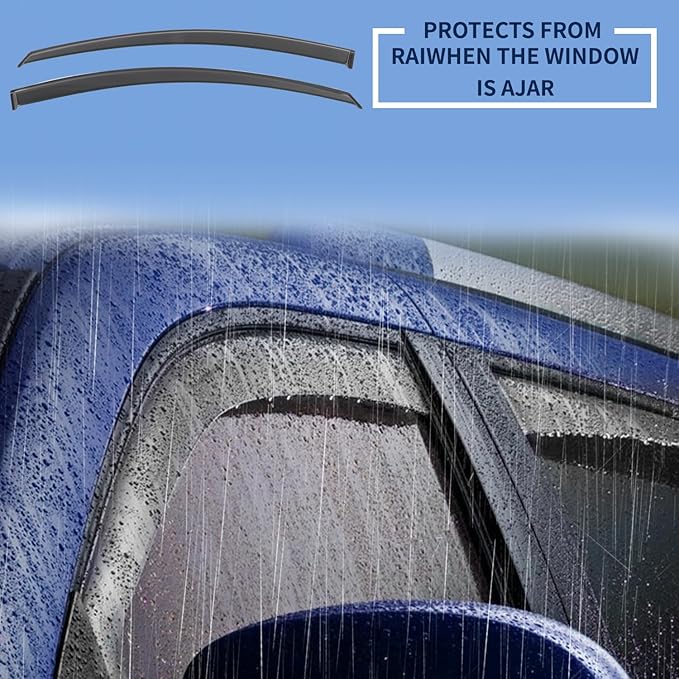 Rain Guards Fits for 2021-2024 Toyota Sienna, Outside Mount Side Window Wind Deflectors, Smoke Tinted Vent Window Visors Shield 2021 2022 2023 2024
