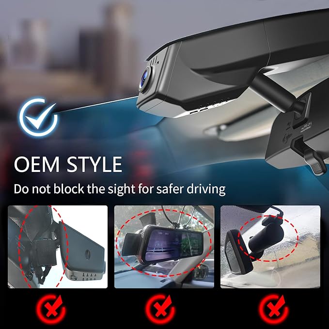 4K Dash Cam Custom fit for GMC Yukon, Yukon XL 2015 2016 2017 2018 2019 2020(Model C), Model C & Model D Have Same Models Years but Vehicle Sensor Cover are Different