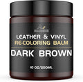 Leather Recoloring Balm,10oz Leather Color Restorer Leather Repair Kit for Furniture Car Leather Scratch Remover, Dark Brown Leather Color Restorer for Couches,Leather Dye Paint for Faded