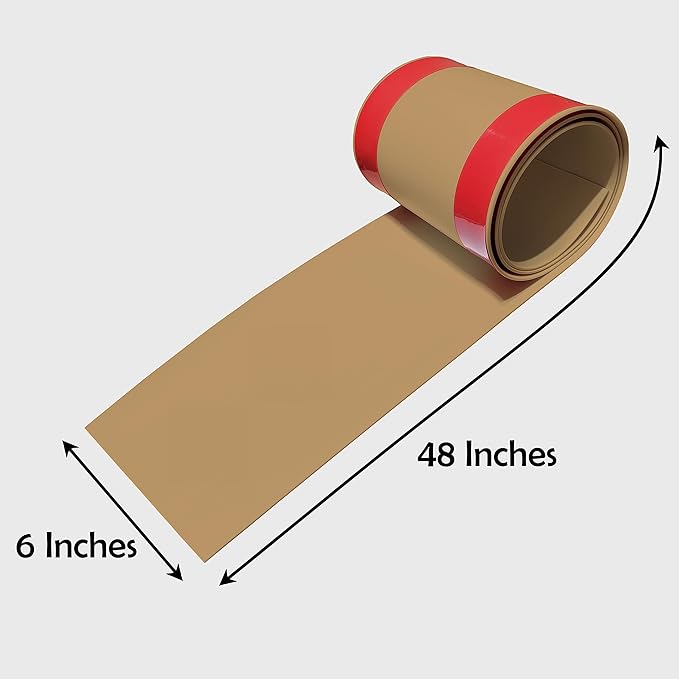 Rubber Bond Garage Wall Protectors - 6x48 Inches Strong Self-Adhesive Rubber Bumper Protectors for Garage Walls - Anti-Scratch and Waterproof Garage Wall Protector for Car Doors (Brown, 1 Pack)