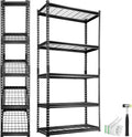 VEVOR Storage Shelving Unit, 5-Tier Adjustable, 2000 lbs Capacity, Heavy Duty Garage Shelves Metal Organizer Wire Rack, Black, 36" L x 16" W x 72" H for Kitchen Pantry Basement Bathroom Laundry Closet