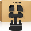 LASFIT Floor Mats & Cargo Liner for Chevrolet Chevy Traverse 2018-2023/Traverse Limited 2024 7 Seats (Fit 2nd Row Bucket Seats), All Weather TPE Automotive Custom Fit 3 Rows Car Floor Mats Full Set