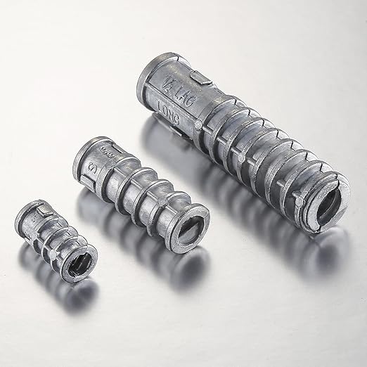Wensilon(100pcs) 5/16 * 1-3/4 Lag Shield Anchor Long Zinc Alloy Bolts Concrete Anchors, Zinc Alloy Masonry Anchors Hole