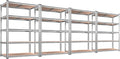 REIBII 2020LBS Garage Shelving Heavy Duty Metal Shelving 5 Tier Storage Shelves, Garage Shelves for Warehouse Basement, Easy Assembly, 72" H x 35.55" W x 16" D, Galvanized, 4 Pack