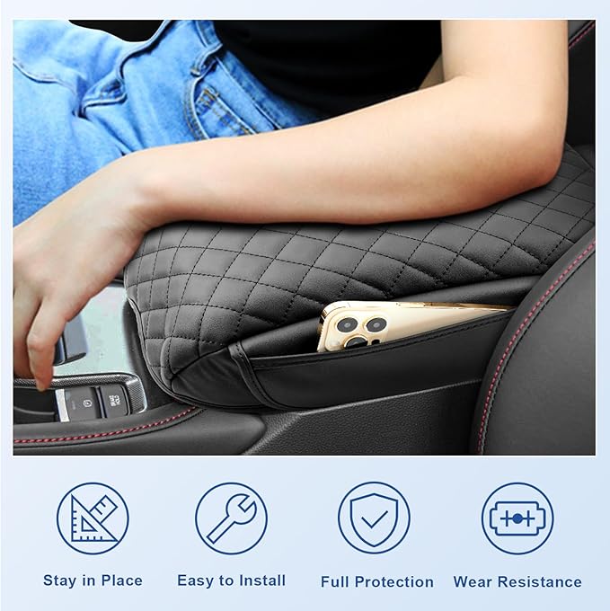 CDEFG 2023 2024 2025 Accord Center Console Cover for 2023-2025 Honda Accord Armrest Cover Center Console Pad Arm Rest Cushion Central Consola Cover para 2023 2024 2025 Accord Hybrid Accessories