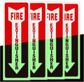 Madrigal Fire Extinguisher Glow in the Dark Sticker Sign,fire extinguisher sign,4Pack-4x12"Premium Self-Adhesive Vinyl for UV, Weather, Scratch, Water and Fade Resistance, Indoor and Outdoor