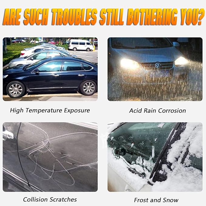 Breathable New Material, Waterproof Car Cover, Locks and Zipper Doors, Sunscreen Waterproof UV Prevention Snowproof Wind and Windproof,Suitable for Indoor Outdoor,for Sedan (Up to 181")