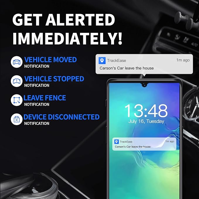GPS Tracker for Vehicles No Monthly Fee, No Subscription, Real-Time Tracking, 4G SIM and Data Included, Trip History, GeoFence, Speeding Alerts, OBD
