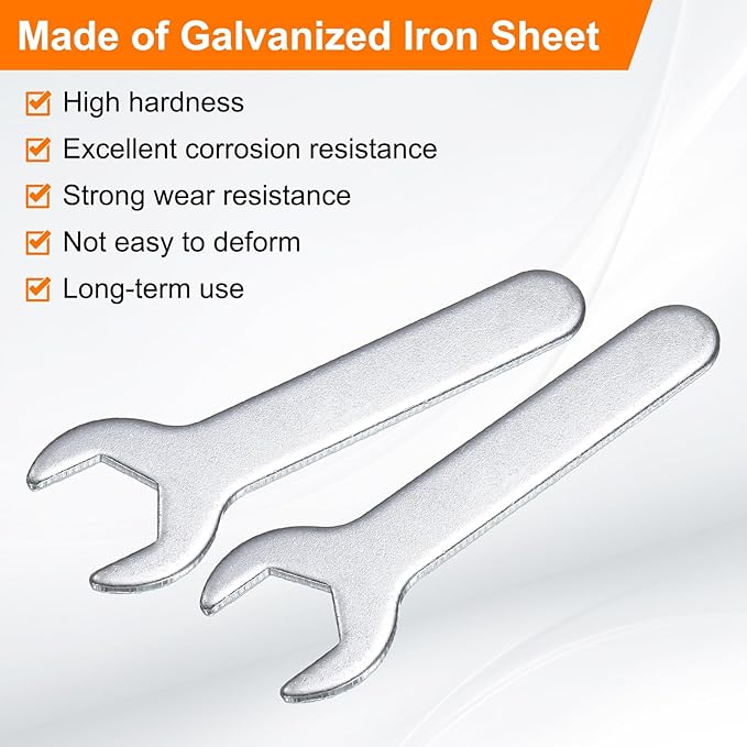 HARFINGTON 10pcs Small Wrench 13x70x2mm Metric U-Shaped Single Open Ended Spanner Super Thin Flat Head Galvanizing Wrench for Automotive Repair Furniture Assembly
