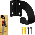 Chainsaw Hanger, Heavy Duty Chainsaw Wall Mount Holder, Organizer Mounted Chainsaw Rack, Chain Saw Hanger for Garden, Garage, Workshop, Black Metal