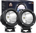 Nilight Motorcycle LED Pods 2 PCS 3 Inch Spot Round Offroad Fog Light 1065LM Built-in EMC Auxiliary Driving Lights for Motorbike SUV ATV Truck Boat Tractor Forklift