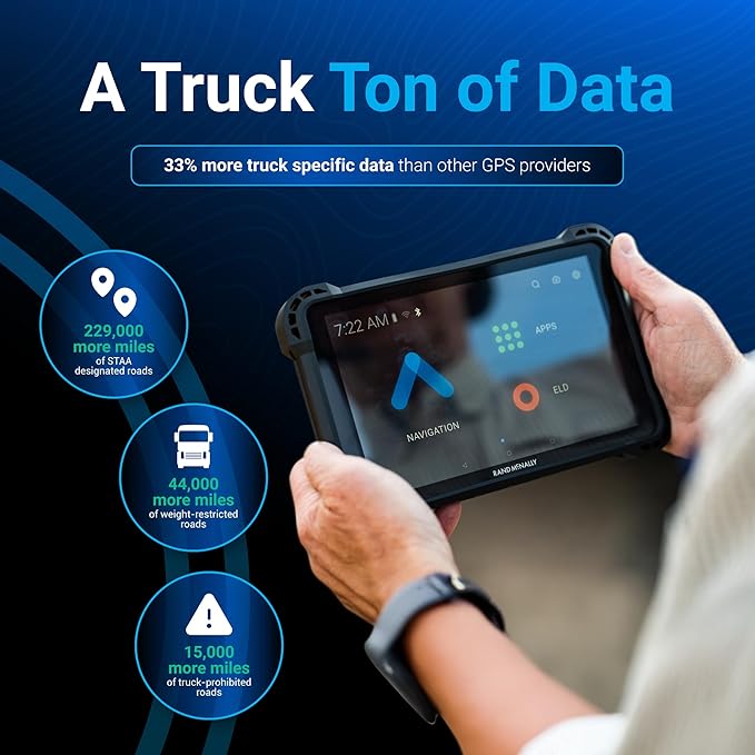 Rand McNally RANDTAB6 6-inch GPS Truck Navigator with Industry's Best Custom Trucking Routes, Rand Navigation 2.0 with 2025 Maps