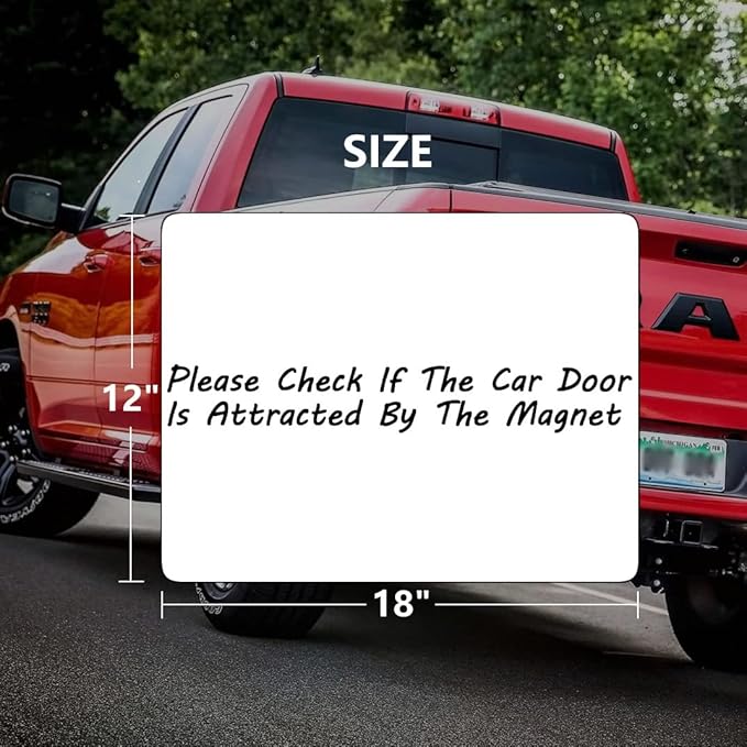 Set of 2 - Blank Car Door Magnet Sticker, Rounded Corners Magnetic Vehicle Sign, Perfect Magnet for Car to DIY Advertise Business and Cover Company Logo, Personalized Magnet Decal, White (18x12 inch)