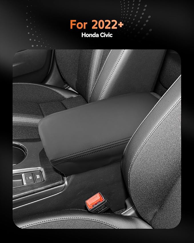 CDEFG for Honda Civic 2022-2025 Center Console Cover Armrest Box Cover for Civic (LX, Sport, Si) 2022 2023 2024 2025 Accessories Console Arm Rest Protector