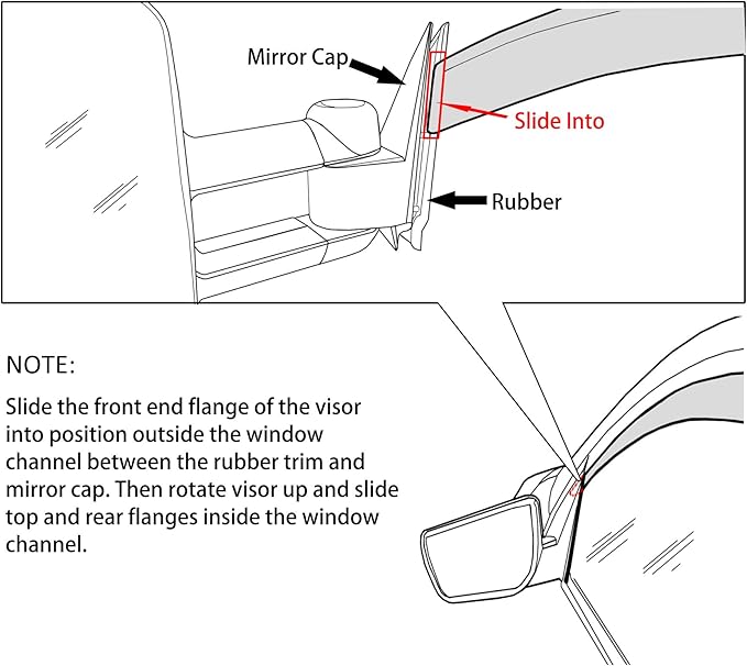 Smoke Side Window Visors Compatible with 06-10 Dodge Charger Sun/Rain Guards Wind Deflector 4pc