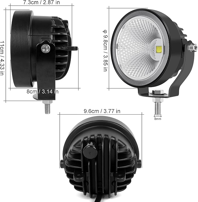 4 Inch Led Pod Light IP68 White LED Work Light Bar Car 12V 24V Led Flood Beam For Trailer Motorcycle Truck 4x4 Off Road Pick-up Deck Dock Marine Auxiliary Fog Driving Lights 2PCS