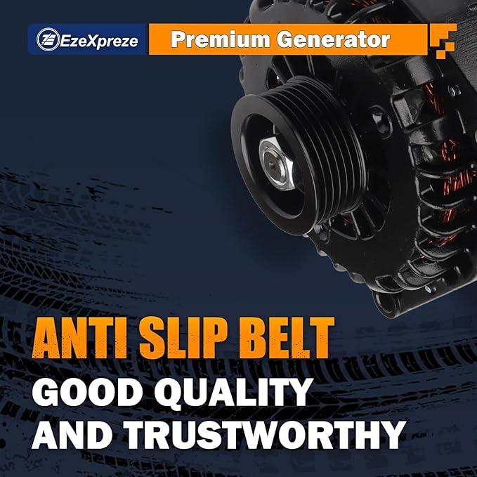Ezexpreze Alternator Replacement for 99-07 Chevrolet Silverado 1500, 02-06 Avalanche, 99-07 GMC Sierra 1500,03-06 Envoy, 00-04 Yukon 4.3 5.3 6.0 8.1L, 02-04 Cadillac Escalade 160A 40012204