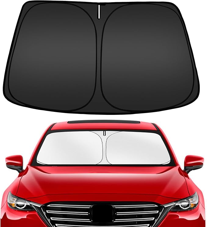 ARISMOTOR Windshield Sun Shade for Mazda CX-9 CX9 2016-2025, Custom Fit Foldable Front Window Sunshade Sun Visor Protector, Block UV Rays Keep Your Car Cooler