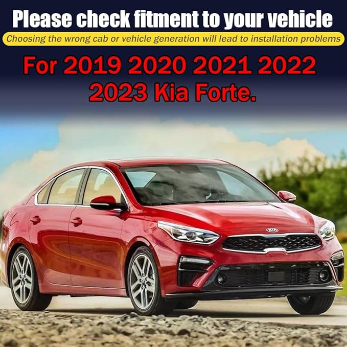 Rain Guards for Kia Forte 2019-2023, Tape-on Side Window Deflectors for Kia Forte, Window Visors for Kia Cars, for Kia Car Accessories 4 Rain Guards ＆ 2 Car Coasters
