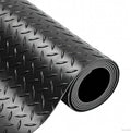 4X10 FT Garage Floor Mat， 2.5 Inch Thickened Diamond Plate Flooring Roll for Under Car， Non-Slip Commercial Grade Heavy Duty Parking Mat for Garage, Warehouse, Workshop, Basement, Gym（Black）