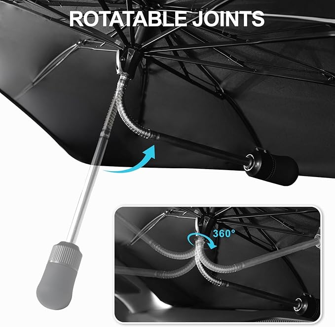 2020-2025 Upgraded for Ford Explorer Sunshade, Portable Foldable Sunshade Accessories, [Nano Ice Crystals Coating] UV Protection, Keeps Interior Cool (for Ford Explorer 2020-2025)