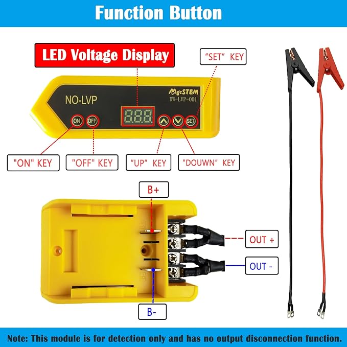 Battery Jumper Cables Compatible with De.Walt Battery Jumper Cables, Automotive Booster Cable for Car Jump Starting Using Tool 8AWG 2.02FT