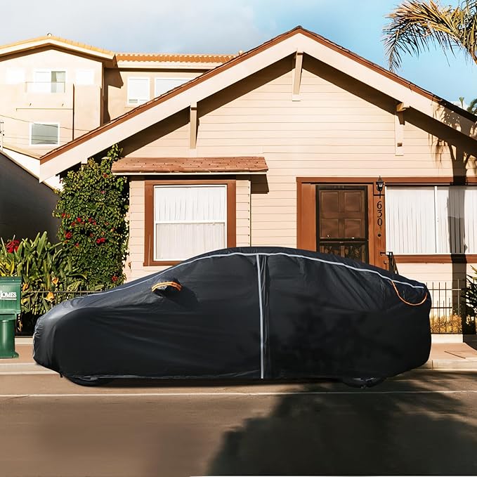 Car Cover Waterproof All Weather,6 Layers Car Covers for Automobiles, Full Exterior Cover with Zipper, Outdoor SUV Car Cover Sun UV Rain Snow Wind Protection, Fit for 192"(192*74*74 inch)SUV