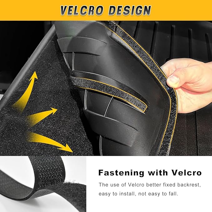 Floor Mats & Cargo Liner & Backrest Mat Fit for Honda HRV 2026 2025 2024 2023 & Acura ADX 2025: All Weather Protection Floor Liner - 1st & 2nd Row Car Liner Trunk Mat for HR-V Accessories, Black