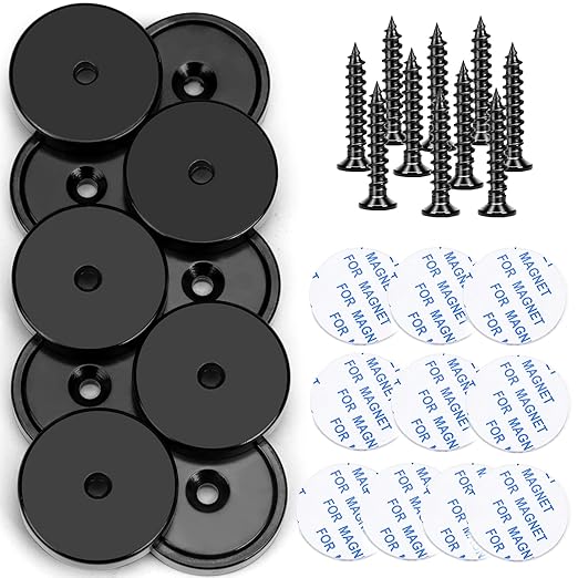 LOVIMAG Magnets,110lb+ Waterproof Super Strong Neodymium Magnet with Hole for Wall Mounting,Strong Rare Earth Cup Magnets with Heavy Duty Countersunk Hole and Screws for Tool Room,Workplace-Pack of 12