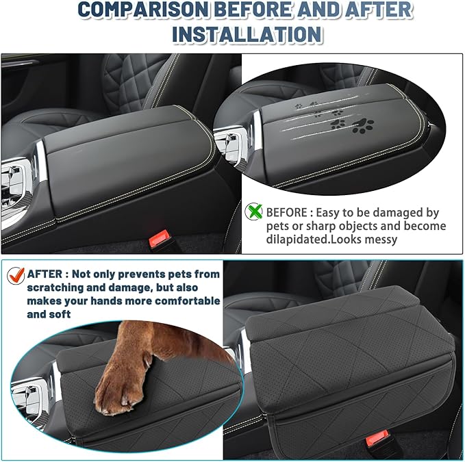 Ruiya BMW X5/X6/X7 Armrest Cover,for BMW X5/X6/X7 Accessories Center Console Cover Comfy Thicken Armrest Lid Cover Compatible with (2019~2026) BMW X5 G05/(2020~2026) BMW X6 G06/(2019~2026) BMW X7 G07