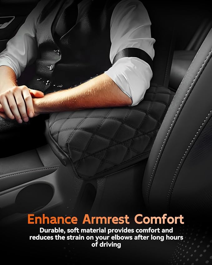 CDEFG for Kia Seltos 2021-2025 Center Console Cover Armrest Box Cover for 2021 2022 2023 2024 2025 Seltos (LX, S, EX, X-Line, SX) Accessories Console Arm Rest Protector