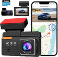 Dash Cam Front and Rear 4K+1080P, Dash Camera for Cars Built-in GPS WiFi, App Control, 64GB Card, 3 Inch IPS Screen Dual Dashcam Car Camera with ADAS, Night Vision, Loop Recording, G-Sensor