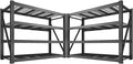 Bepatio 8000LBS Garage Shelving Heavy Duty, 77" Ultra Wide Storage Shelves 4 Tier Metal Shelving for Storage, Adjustable Utility Shelves For Garage, Basement, Warehouse, Black 77" W*24" D*72”H, 2 Pack