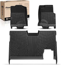YHTAUTO Floor Mats Fit 2010-2014 Ford F-150 (SuperCrew/Crew Cab Built After 8/19/2010), TPE All Weather Floor Liner Odorless Custom Fit Car Mats, 1st 2nd Row F150 Accessories