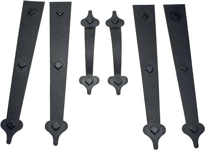 Household Essentials Garage Handle and Hinge Magnets – Decorative Magnetic Hardware Steel Doors, Easy Installation, Durable & Weatherproof, Set of 6